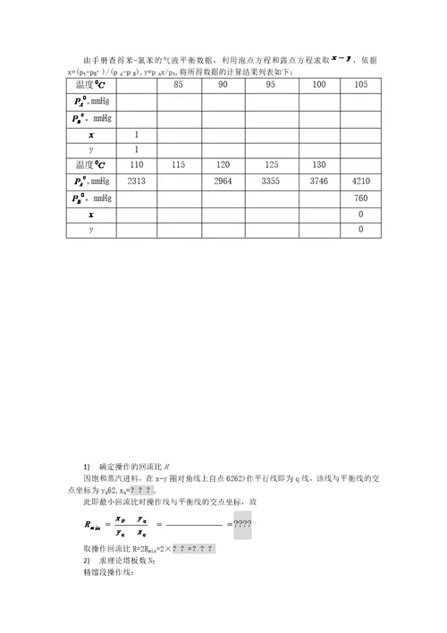 苯氯苯分离过程筛板式精馏塔设计