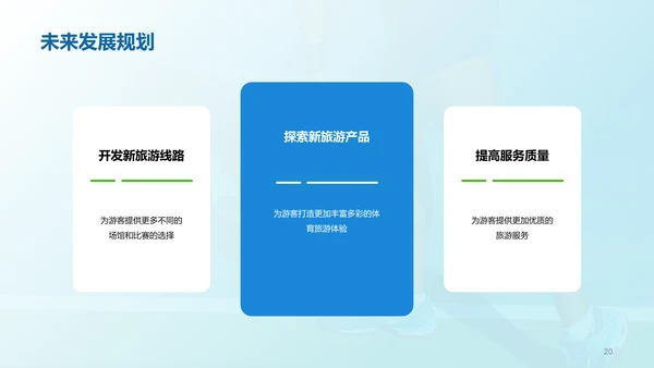 蓝色商务现代体育旅游市场分析PPT模板