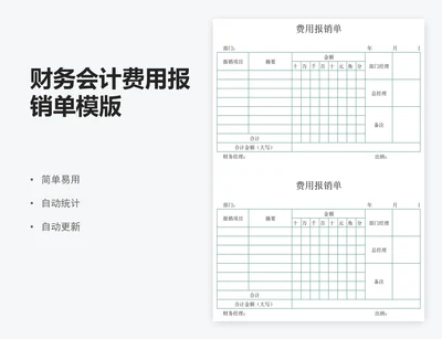 财务会计费用报销单模版