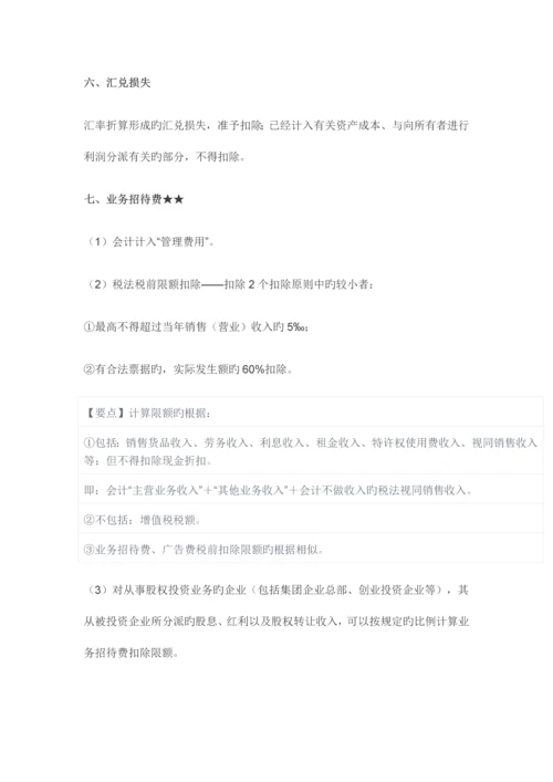 最全企业所得税汇算清缴扣除项目吐血总结.docx