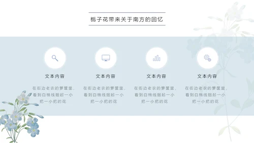 清醒纪植物绘小清新文艺女青年通用PPT模板