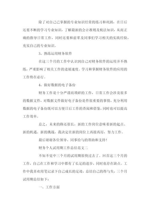 财务个人试用期工作总结范文.docx