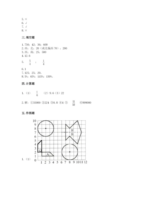 小学数学六年级上册期末卷带答案（能力提升）.docx