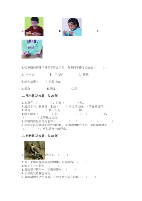 教科版一年级下册科学期末测试卷及答案（精品）.docx
