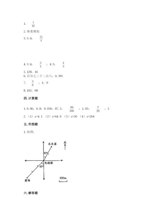 沪教版小学六年级下册数学期末综合素养测试卷含答案（预热题）.docx