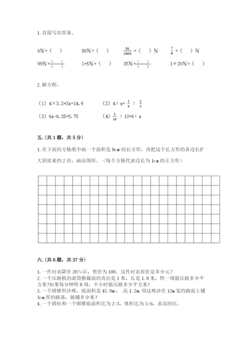 西师大版数学小升初模拟试卷（培优b卷）.docx