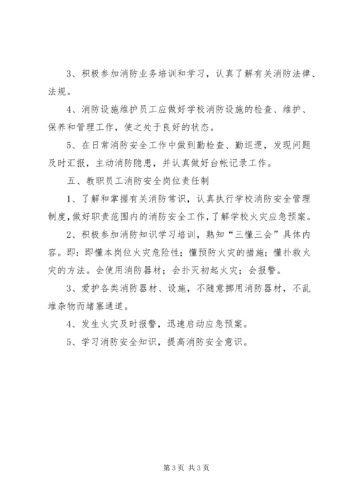 学校消防安全岗位责任制 (4).docx
