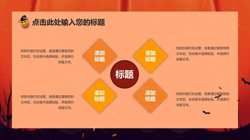 砖红色万圣节PPT模板