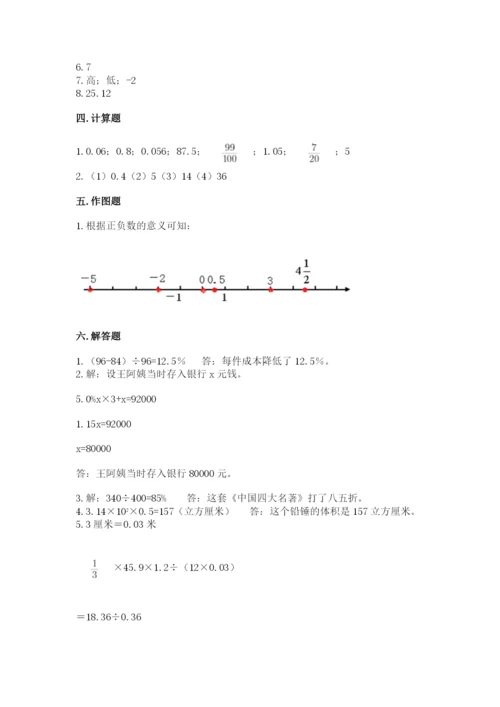 小升初六年级期末试卷a4版可打印.docx