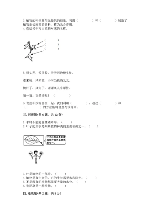 教科版科学一年级上册第一单元《植物》测试卷及参考答案【b卷】.docx