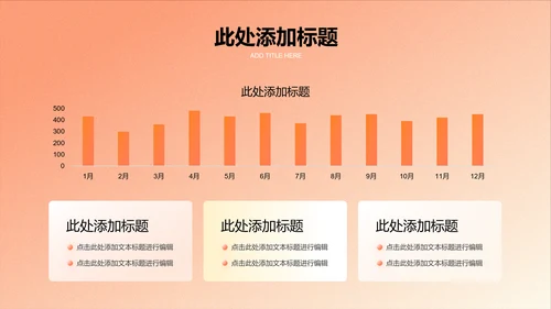 橙色极简渐变风工作计划通用PPT演示模板