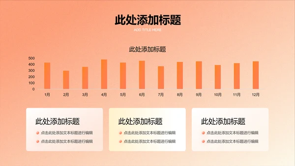 橙色极简渐变风工作计划通用PPT演示模板