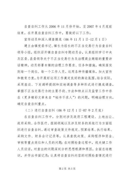 镇开展不正当交易行为自查自纠实施方案 (3).docx