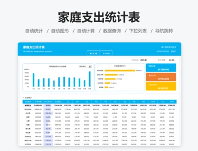 家庭支出统计表