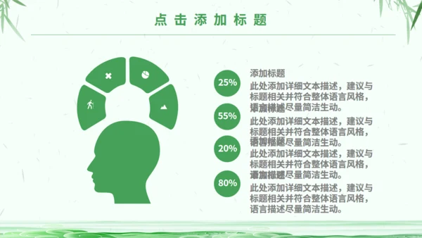 绿意中国风端午节习俗介绍通用PPT模板