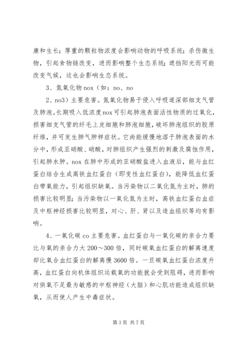 交通污染的危害及防治方法范文大全.docx