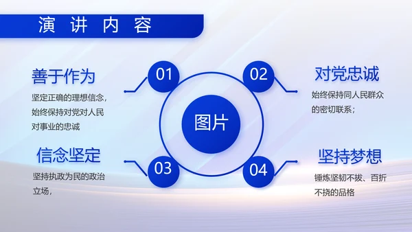 蓝色大气部队国防建设工作总结PPT