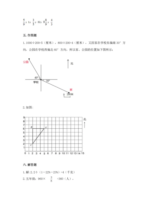 人教版六年级上册数学期末检测卷含答案【黄金题型】.docx