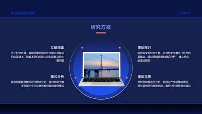 简约风并列关系4项PPT图文页
