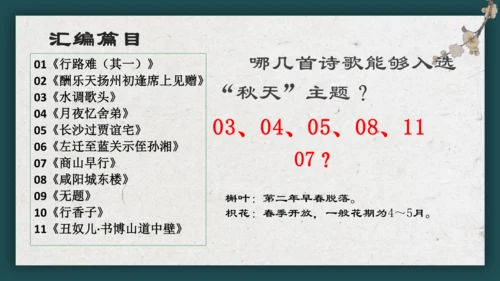 九上语文古诗词整合复习 课件（共17张PPT）