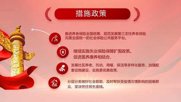 红色党支部党员大会年终工作总结PPT