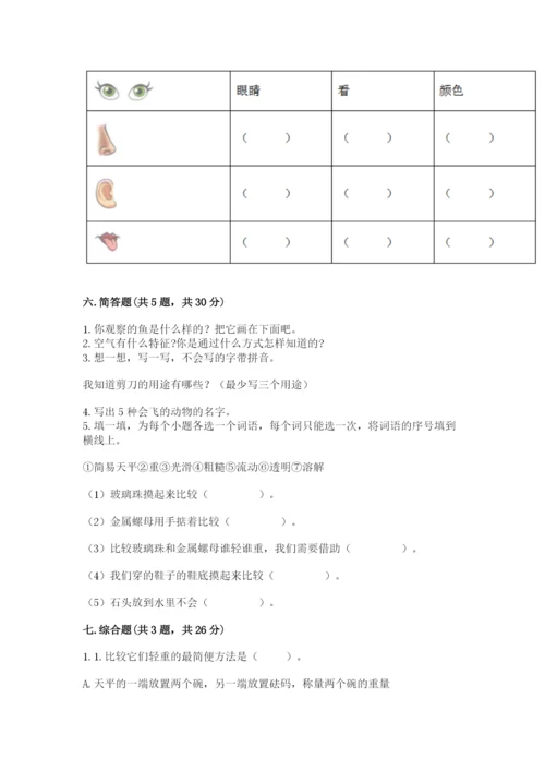 教科版小学科学一年级下册期末测试卷带答案（综合题）.docx