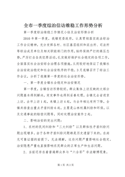 全市一季度综治信访维稳工作形势分析 (3).docx