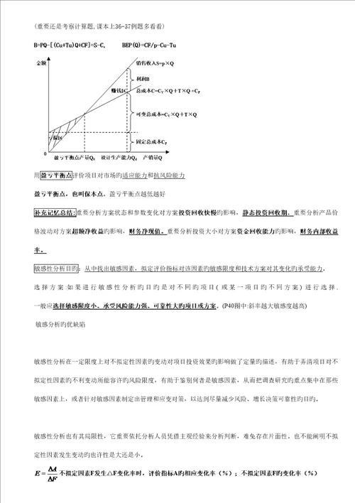 建关键工程经济重点总结