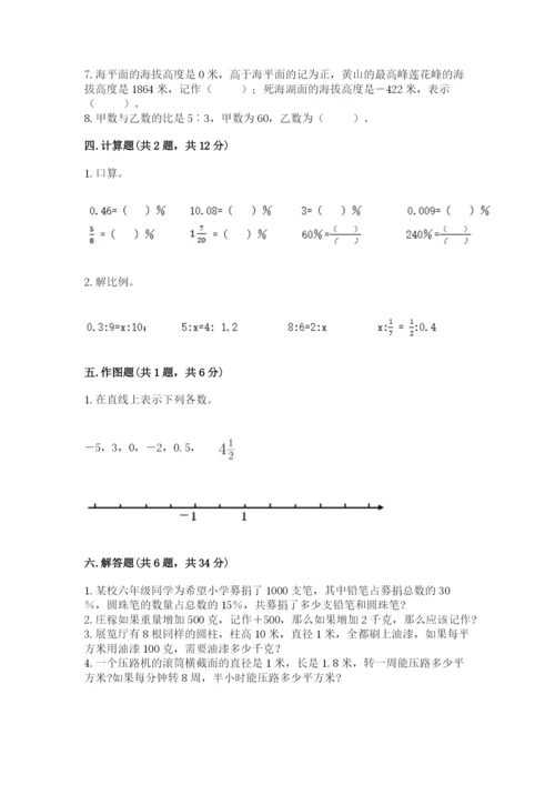 绵阳市小升初数学测试卷a4版.docx