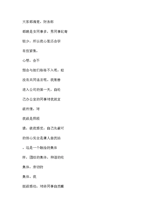 公司会计试用期月工作总结