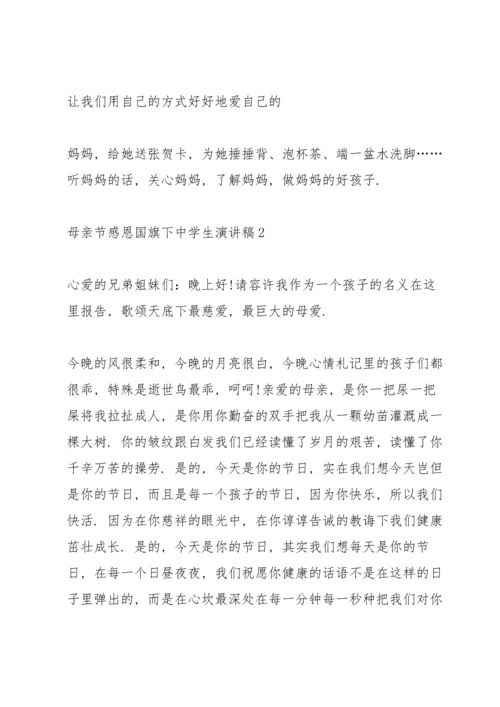 母亲节感恩国旗下中学生演讲稿5篇.docx