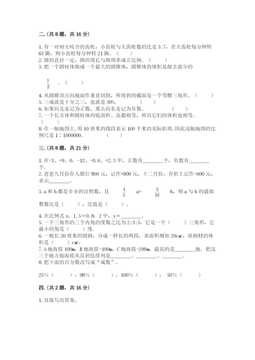 河北省【小升初】2023年小升初数学试卷（夺冠系列）.docx