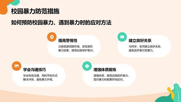 橙色插画风全国中小学生安全教育PPT模板