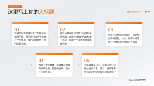 橙色大气年终总结PPT模板