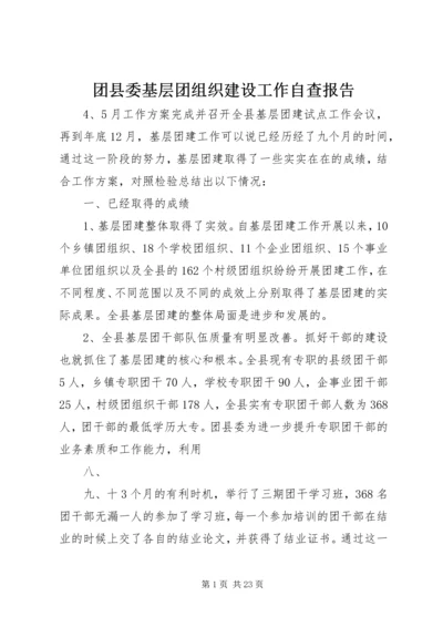 团县委基层团组织建设工作自查报告.docx