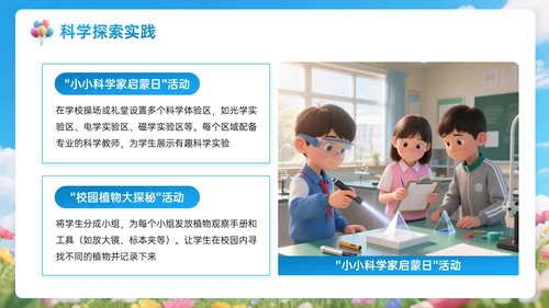 蓝色3D新学期新起点班会PPT模板
