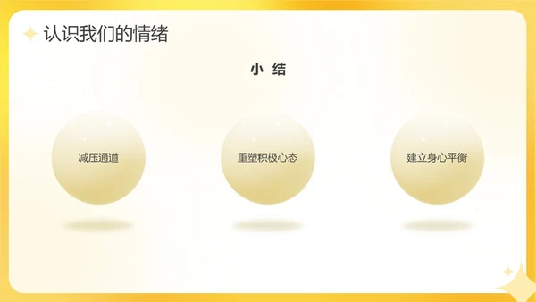 黄色活泼3D情绪管理培训PPT课件