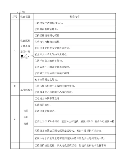 挤压机使用说明书资料