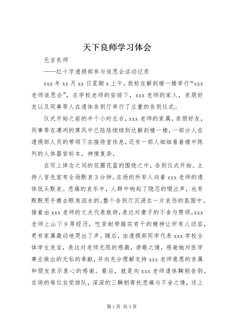 天下良师学习体会 (3).docx