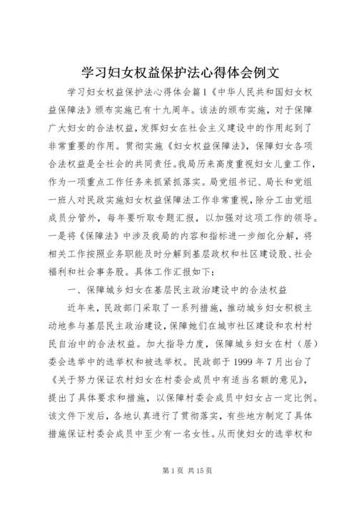 学习妇女权益保护法心得体会例文.docx