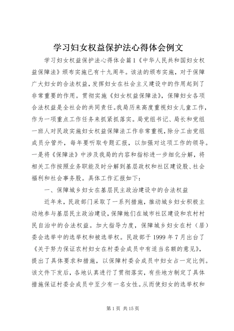 学习妇女权益保护法心得体会例文.docx