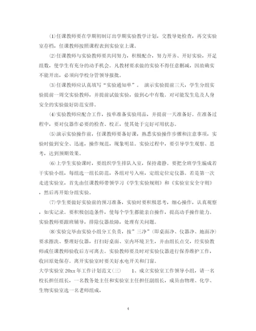 精编之大学实验室年工作计划范文.docx