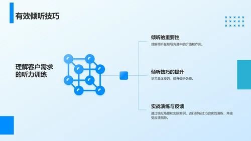 蓝色商务风职场沟通技巧PPT模板