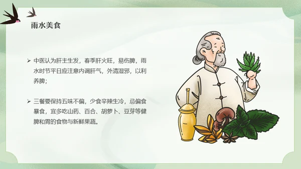 二十四节气之雨水节气课件通用PPT模板