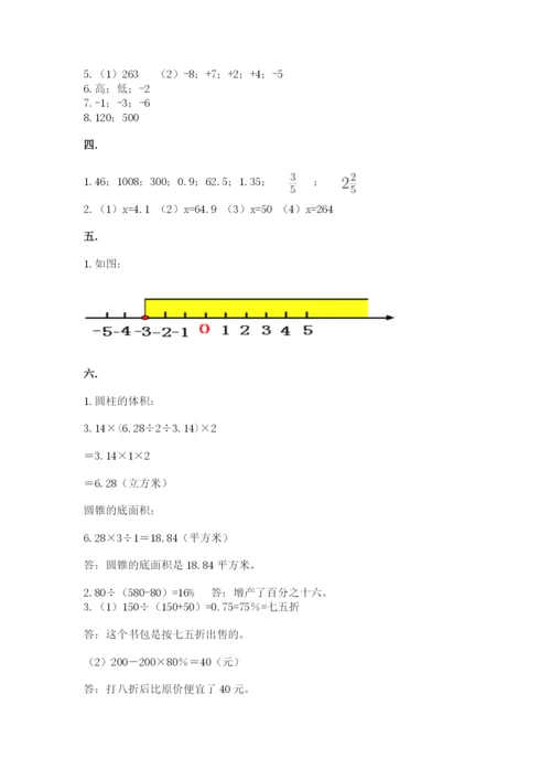 小学数学六年级下册竞赛试题及完整答案（必刷）.docx