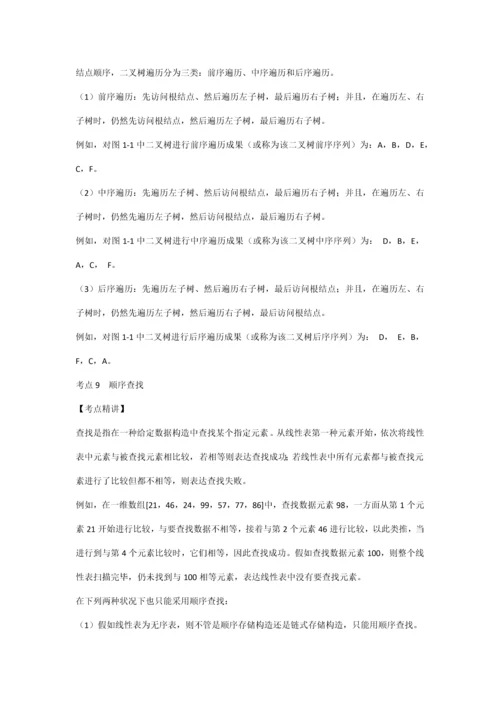 2023年全国计算机二级数据结构与算法.docx