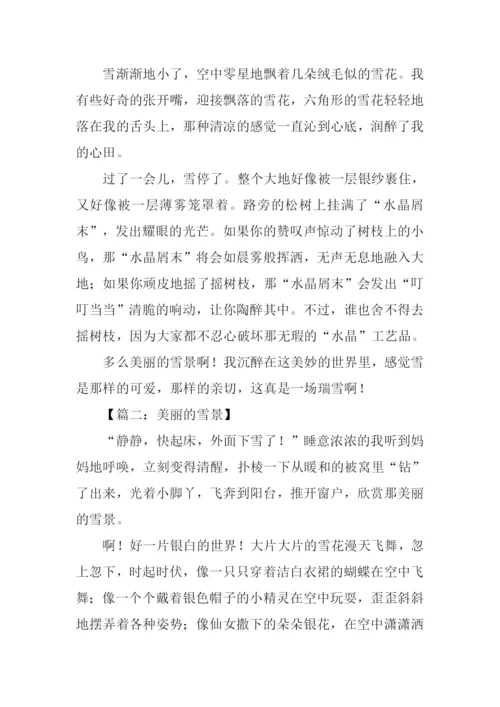 美丽的雪景作文800字.docx