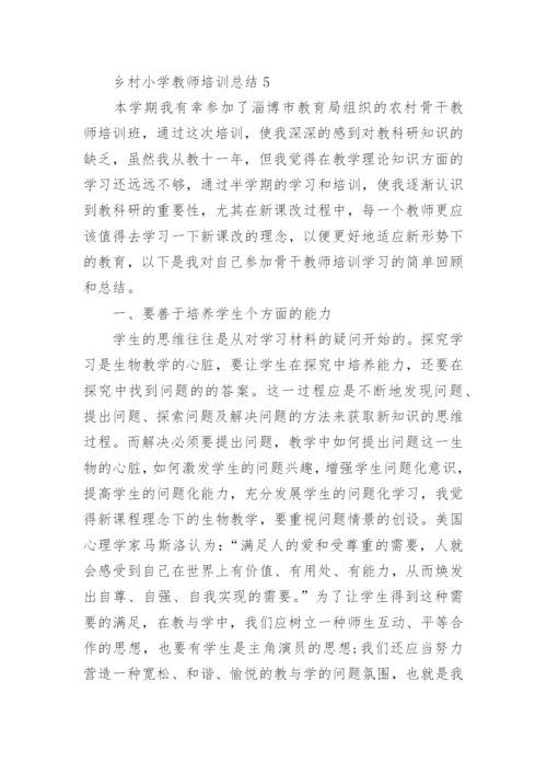 乡村小学教师培训总结.docx