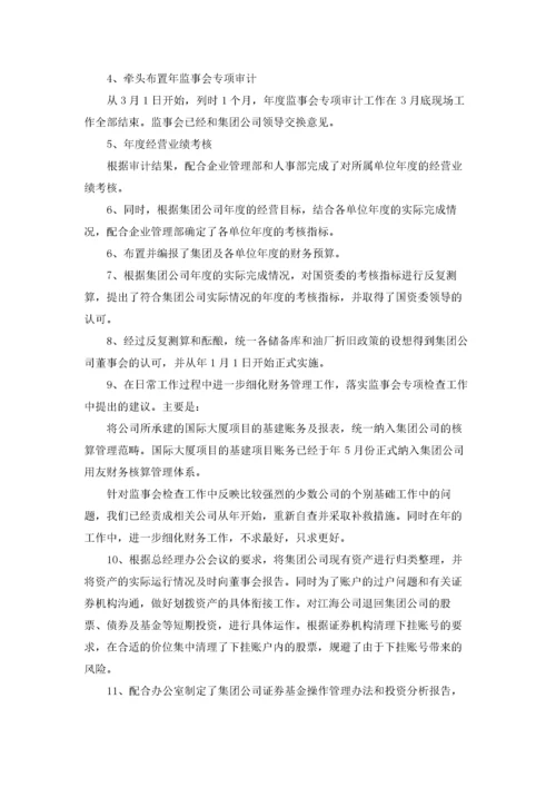 公司审计财务工作总结.docx