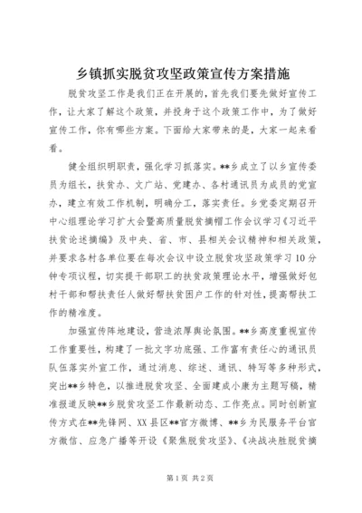 乡镇抓实脱贫攻坚政策宣传方案措施.docx